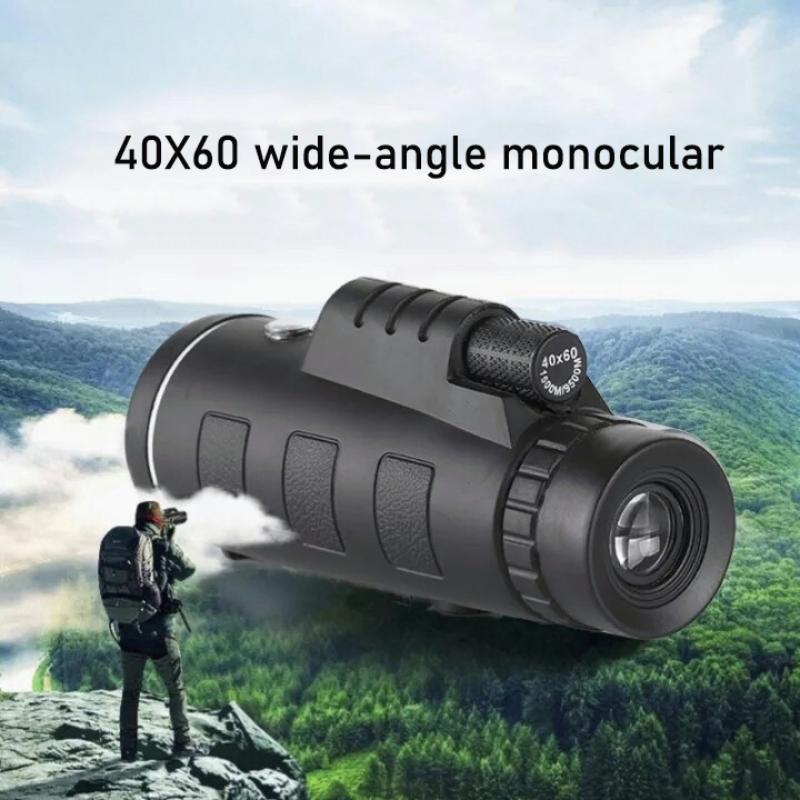 Outdoor Adventure Images - กล้องโทรทรรศน์แบบมือถือ 40x60 มุมมองกว้าง 8000M ภาพคมชัดสำหรับการผจญภัยกลางแจ้ง เดินป่า