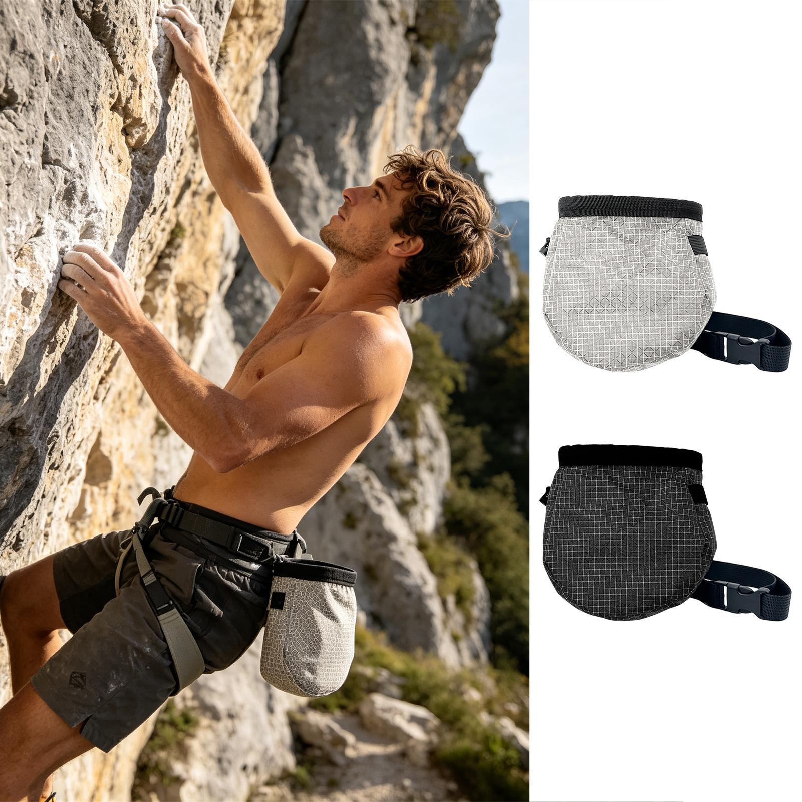 Chalk Bag Bouldering - กระเป๋าใส่ชอล์กปีนเขาแบบกันน้ำ สายคาดปรับได้ พกพาสะดวก สำหรับปีนหน้าผากลางแจ้งและในร่ม เดินป่า ฝึกซ้อม