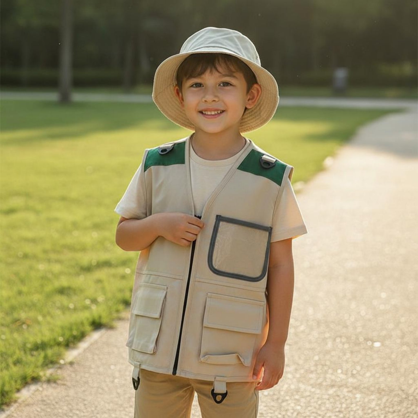 ชุดเสื้อกั๊กและหมวกสำหรับเด็ก  - Outdoor Adventure Kids Party บทวิจารณ์และราคา