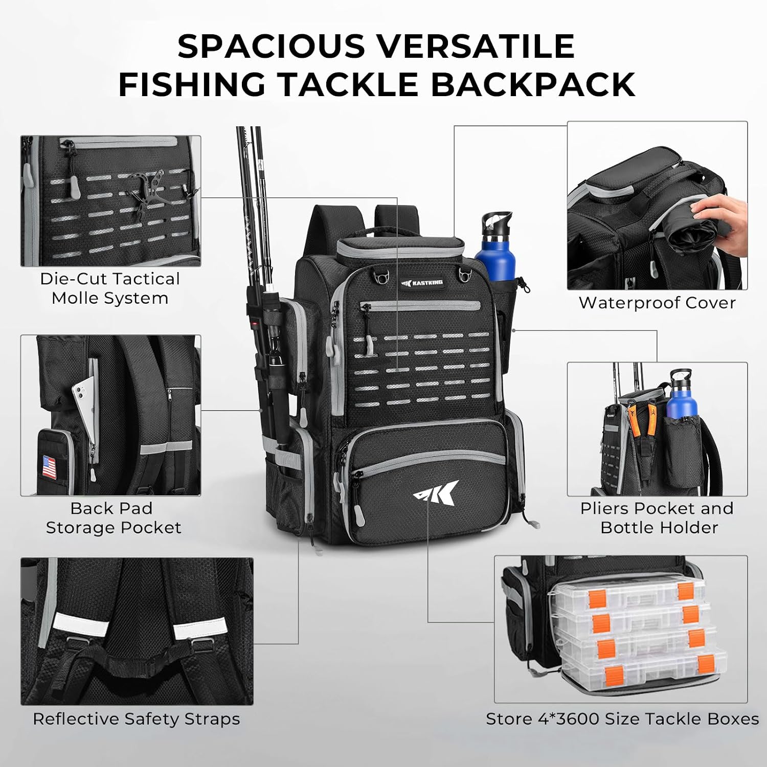 กระเป๋าเป้ตกปลาแบบกันน้ำพร้อมท - Outdoor Adventure Images บทวิจารณ์และราคา