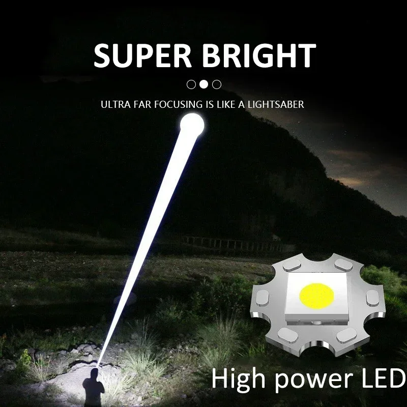 900000LM ไฟฉาย LED ทรงพลังแบบช - Outdoor Adventure And Travel บทวิจารณ์และราคา