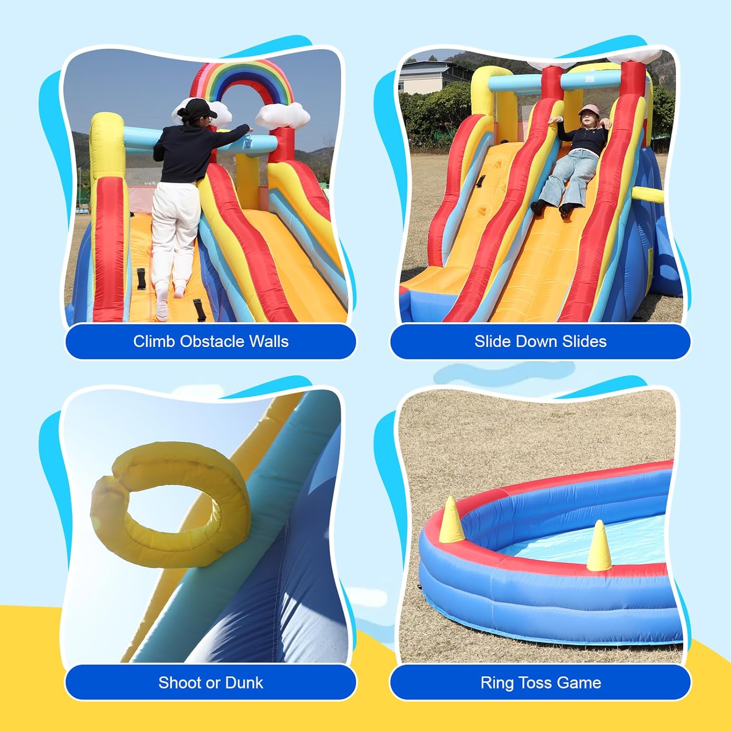 สไลเดอร์น้ำเป่าลมขนาด 21 ฟุต พ - Outdoor Adventure Kids Party บทวิจารณ์และราคา