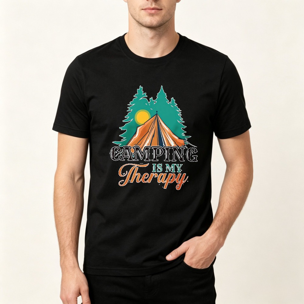 เสื้อยืด Camping Is My Therapy - Outdoor Adventure Therapy บทวิจารณ์และราคา